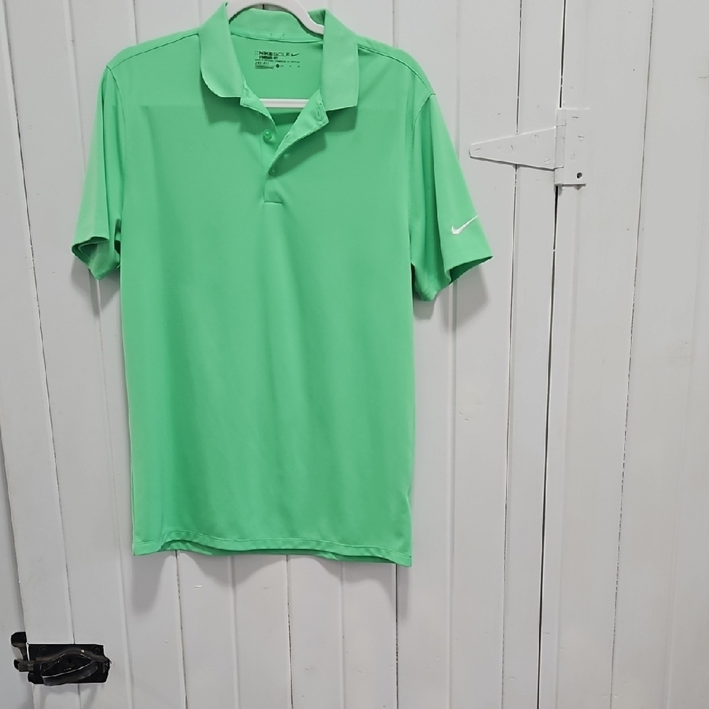 Nike Men's Vibrant Green Polo Shirt
